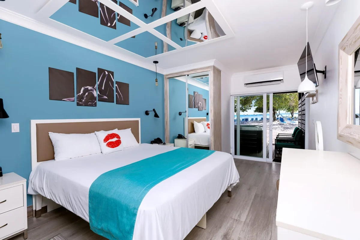 Ocean View prude side hot tub room