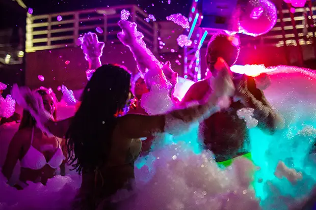 Foam party at fluff events
